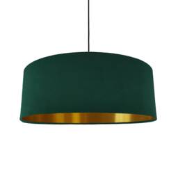 Extra Large Green Velvet Lampshade With Gold Lining - thumbnail 1