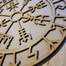 3D Wooden Nordic Viking Wayfinder Sign Unpainted Mdf Wall Art - thumbnail 2
