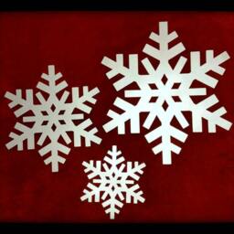 Metal Snowflake Wall Art Set Silver Holiday Decor - Set Of 3 - thumbnail 3