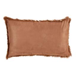 Axis Deer Print Lumbar Pillow, Goat Fur Accent - thumbnail 2