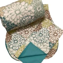Blooming Flowers Cotton Lovey Blanket - Baby Security Blanket, Newborn Gift - thumbnail 4