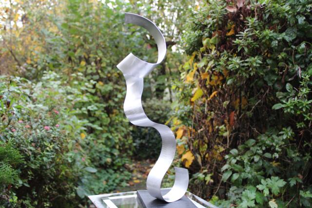 "Modern Large Abstract Aluminum Metal Sculpture Art Unique ""Roop" - image 1