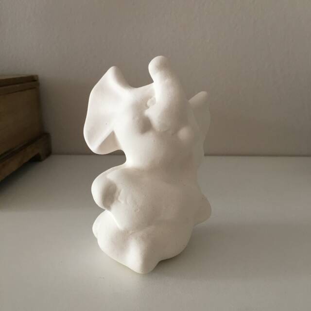Elephant Miniature, Ready To Paint, Ceramic Bisque, Valentines Day Gift, Figurine, U-Paint, Unfinished Ceramics, Housewarming Gift - image 1