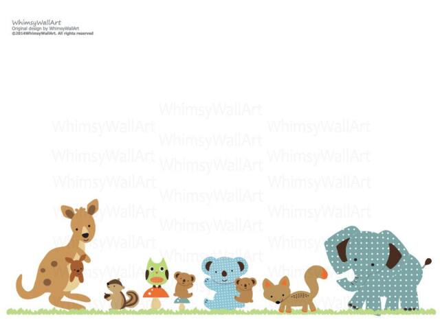Outback Jungle Woodland Animals Decals - Vinyl Wall Art Stickers