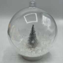Personalised Glitter Tree Snow Globe Christmas Bauble/Decoration Name Ornament Gift - thumbnail 4
