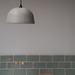 Medium Dome Pendant Lampshade Concrete Grey/Industrial Modern Contemporary Off White Plaster - thumbnail 2