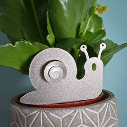 Quirky Stainless Steel Snail Plant Pot Decor, Garden Ornament, Houseplant Decoration, Cute Accessory