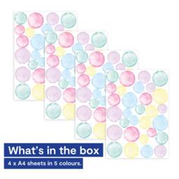 Pastel Polka Dot Wall Decals - Fabric Peel & Stick Sticker Set For Kids Rooms & Nursery - thumbnail 4
