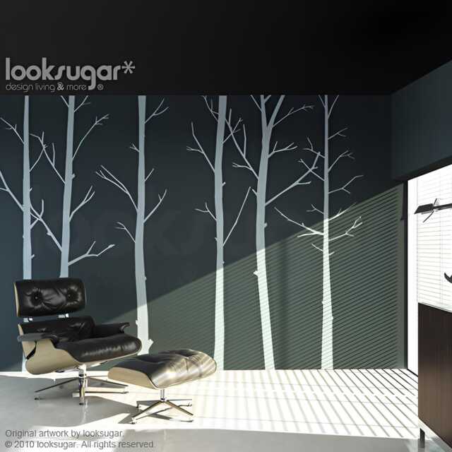 Winter Forest Tree Decals - Woodland Themed Nursery D??cor Wall Decal Baby Room Art Stickers Lswd-0031 - image 1