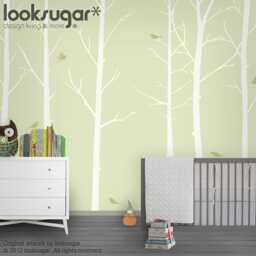Winter Forest Tree Decals - Woodland Themed Nursery D??cor Wall Decal Baby Room Art Stickers Lswd-0031 - thumbnail 3