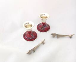 Candle Holders, Table Decoration, Bat Mitzvah Gift, Home Accessories, Judaica, Candlestick, Jewish Wedding Candles Holder, Shabbat - thumbnail 1