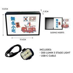 Ramen Shop Lightbox 3D Printed Led Light Up Wall Art Japan Decor Desk Sign - thumbnail 3