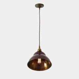 La Paz Industrial Cone Shade Pendant Light 9.4'' - 24cm - thumbnail 2