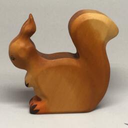 Toy Squirrel Wooden Brown Mother Sitting Size 10, 5 X 9, 0 2, 0 cm - Bxhxs Approx. 67 Gr - thumbnail 2