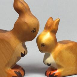 Toy Squirrel Wooden Brown Mother Sitting Size 10, 5 X 9, 0 2, 0 cm - Bxhxs Approx. 67 Gr - thumbnail 4