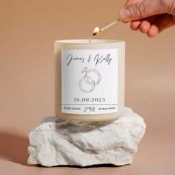 Personalised Engagement Gift. Customised Candle. Candle For Engagement. Engagement Gift Couple. Candle - thumbnail 3