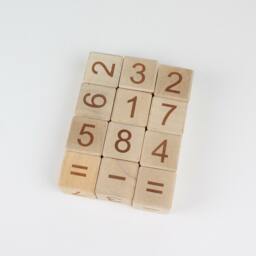 Montessori Wooden Blocks Numbers Set Of 12 Cubes, Educational Toddler Toys For 1 Year Old, First Birthday Gift Kids From Ukraine Shops - thumbnail 4