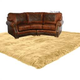Luxury Faux Fur Area Rug - Thick Icelandic Sheepskin Pelt, Usa Made - thumbnail 4