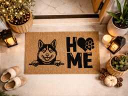 Home Is Where The Paw Prints - Bold Block Letter Mat New Pet Owner - thumbnail 1