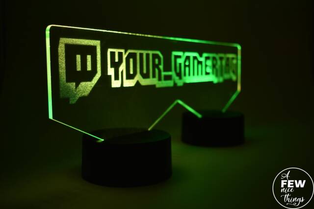 Personalised Gamertag Led Sign Custom Streamer Night Light - image 1