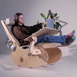 Zero Gravity Recliner Chair - Ergonomic Wooden Lounge For Home Office - thumbnail 2
