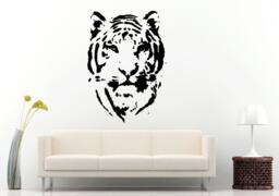 Tiger Head Beautiful Tribal Jungle Cat Predator Animal Wall Decal Vinyl Sticker Mural Room Decor L906 - thumbnail 1