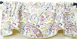 Kravet Tousey Quarryby Thom Filicia - Window Valance Corded Lined Scalloped Rod Pocket Linen Fabric Made To Order - thumbnail 1