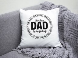 Best Dad in The Galaxy Cushion, Father's Day Gift, Dads Cushion Cover & Inner