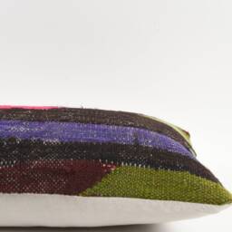 Kilim Lumbar Pillow Cover Turkish Bohemian Cushion, 12x24 - thumbnail 4