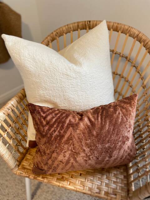 Brielle Throw Pillow, Ivory Victorian Texture - image 1