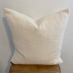 Brielle Throw Pillow, Ivory Victorian Texture - thumbnail 3