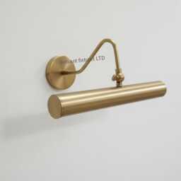 1940S Solid Brass Picture Light - Mid Century Modern Wall Sconce, Art Display Lamp - thumbnail 3