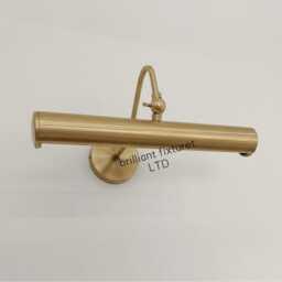 1940S Solid Brass Picture Light - Mid Century Modern Wall Sconce, Art Display Lamp - thumbnail 2
