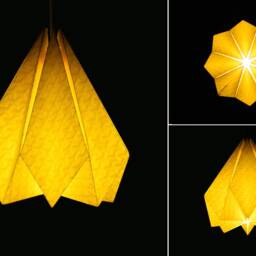 Brownfolds Yellow Paper Origami Lamp Shade Vanilla Bliss Single Pack - thumbnail 3