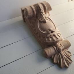 Corbel Of Wood, Unpainted, Decorative Carved Wooden Corbel, 1Pc, Home Wall Embellishments, Wood Wall Art Decor - thumbnail 2