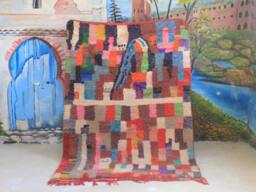 Moroccan Rug, Custom Fabulous Boujad Authentic, Azilal Abstract Multicolored Carpet - thumbnail 1