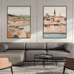 Set Of 2 Inverness Posters, Scotland Travel Prints, UK Wall Art, Vintage Style Scottish Highlands Decor, Poster - thumbnail 3