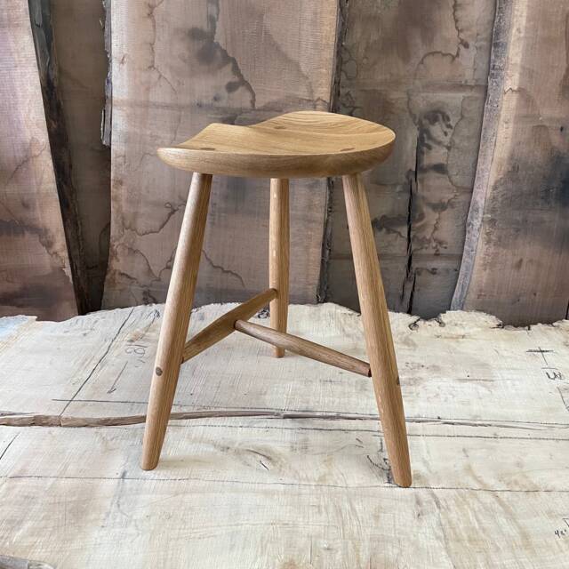 Milking Stool #3 in Walnut & White Oak - image 1