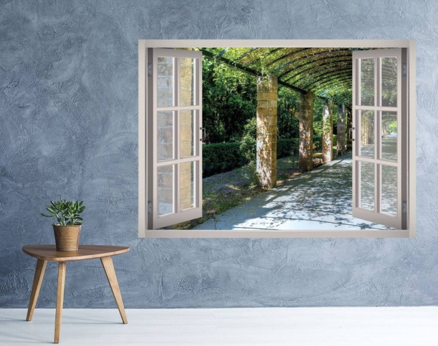 Garden Bushes Window 3D Wall Decal Art Removable Wallpaper Mural Sticker Vinyl Home Decor - image 1