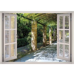 Garden Bushes Window 3D Wall Decal Art Removable Wallpaper Mural Sticker Vinyl Home Decor - thumbnail 2