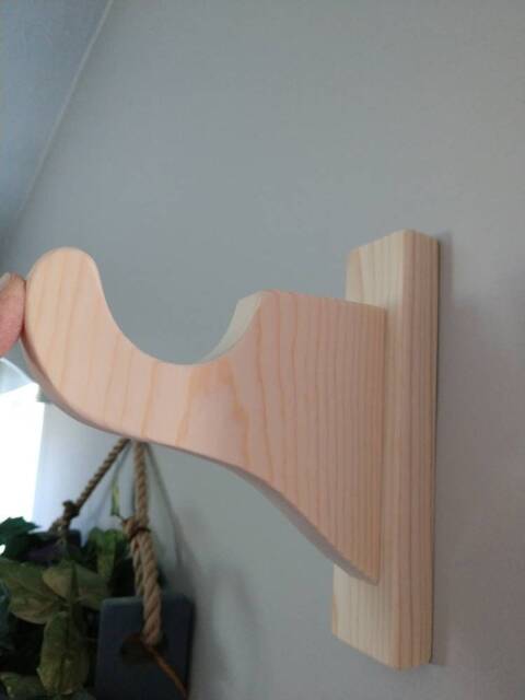 Pine Curtain Rod Brackets - For A 2 Inch Rod - image 1