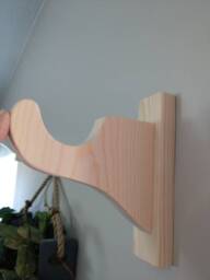 Pine Curtain Rod Brackets - For A 2 Inch Rod - thumbnail 1