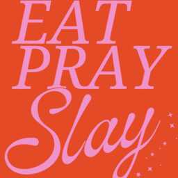 Eat Pray Slay Print Funny Slogan, Pink & Red Wall Art - thumbnail 3