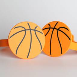 Basketball Curtain Holdback, Set Of 2 - Sports Themed Kids Room Home Decor - thumbnail 2