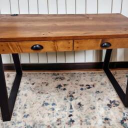Industrial Desk With Steel Legs & Usb Charger, Available in Various Sizes - thumbnail 4