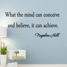 Vwaq What The Mind Can Conceive & Believe, It Achieve Vinyl Wall Decals Quotes Inspirational Sayings Home Decor Art Stickers - thumbnail 1