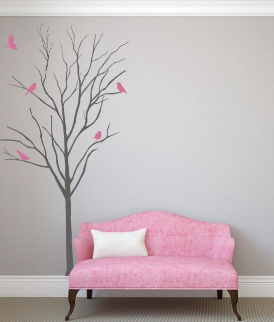 Winter Tree With Birds Decals Living Room Decals Stick On Wall Art Sticker Home Decor By Decalisland -Winter Decal Sd 052 - image 1