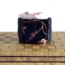 Pink Pillow Covers, in A Black Taffeta Basket, Charming Ornament For Girl's Room - thumbnail 2