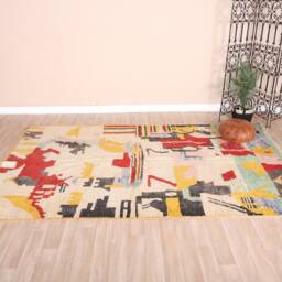 Vintage Boujaad Rug, Authentic Moroccan Rug 5x8 Ft - thumbnail 2