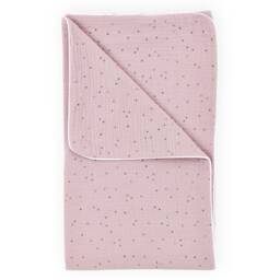 Kraftkids Baby Blanket, Muslin, Gold Dots On Pink - thumbnail 3